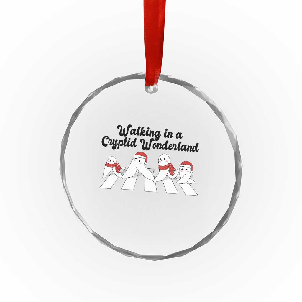 Funny Fresno Nightcrawlers Christmas Gift Crystal Glass Ornament Walking In A Cryptid Wonderland TS12 Print Your Wear
