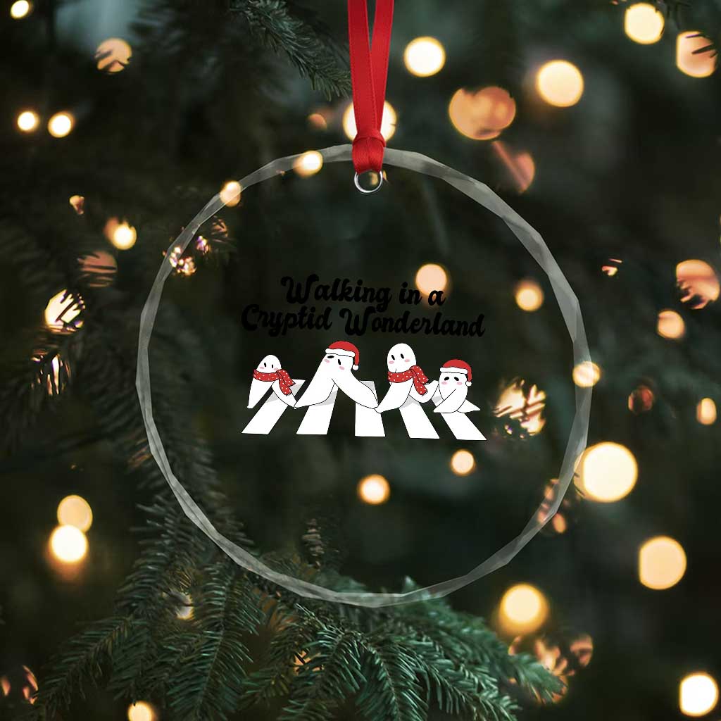 Funny Fresno Nightcrawlers Christmas Gift Crystal Glass Ornament Walking In A Cryptid Wonderland TS12 Print Your Wear