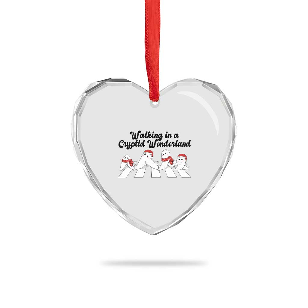 Funny Fresno Nightcrawlers Christmas Gift Heart Crystal Glass Ornament Walking In A Cryptid Wonderland TS12 Print Your Wear