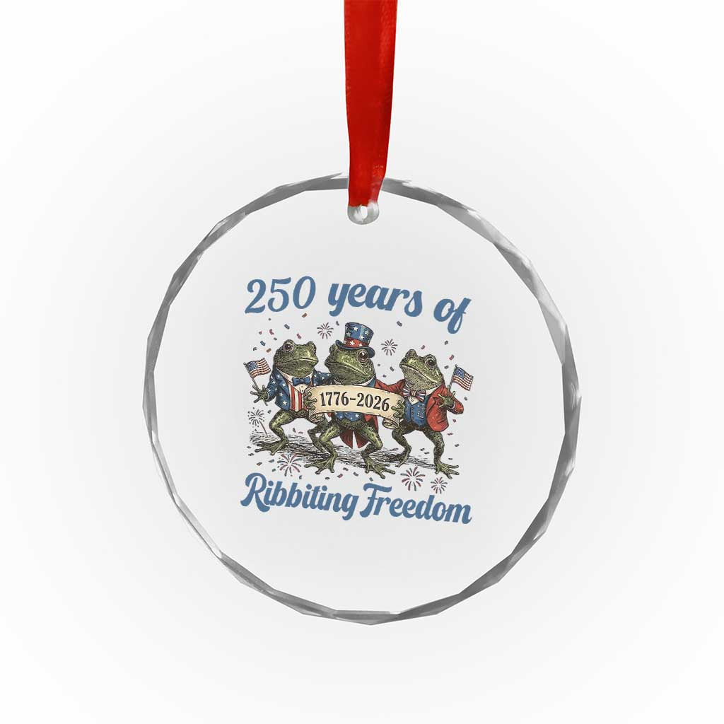 Funny Frog 250 Years Of Ribbiting Freedom Crystal Glass Ornament TS12 Print Your Wear