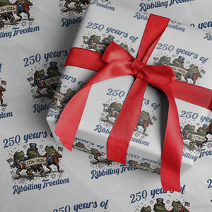 Funny Frog 250 Years Of Ribbiting Freedom Wrapping Paper Roll TS12 White Print Your Wear