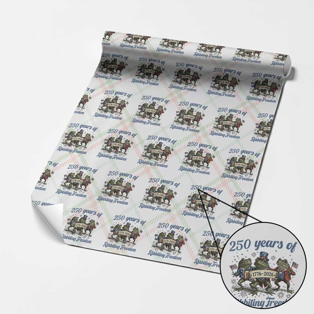 Funny Frog 250 Years Of Ribbiting Freedom Wrapping Paper Roll TS12 Christmas Plaid Print Your Wear