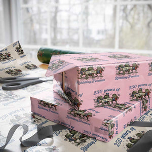 Funny Frog 250 Years Of Ribbiting Freedom Wrapping Paper Roll TS12 Light Pink Print Your Wear