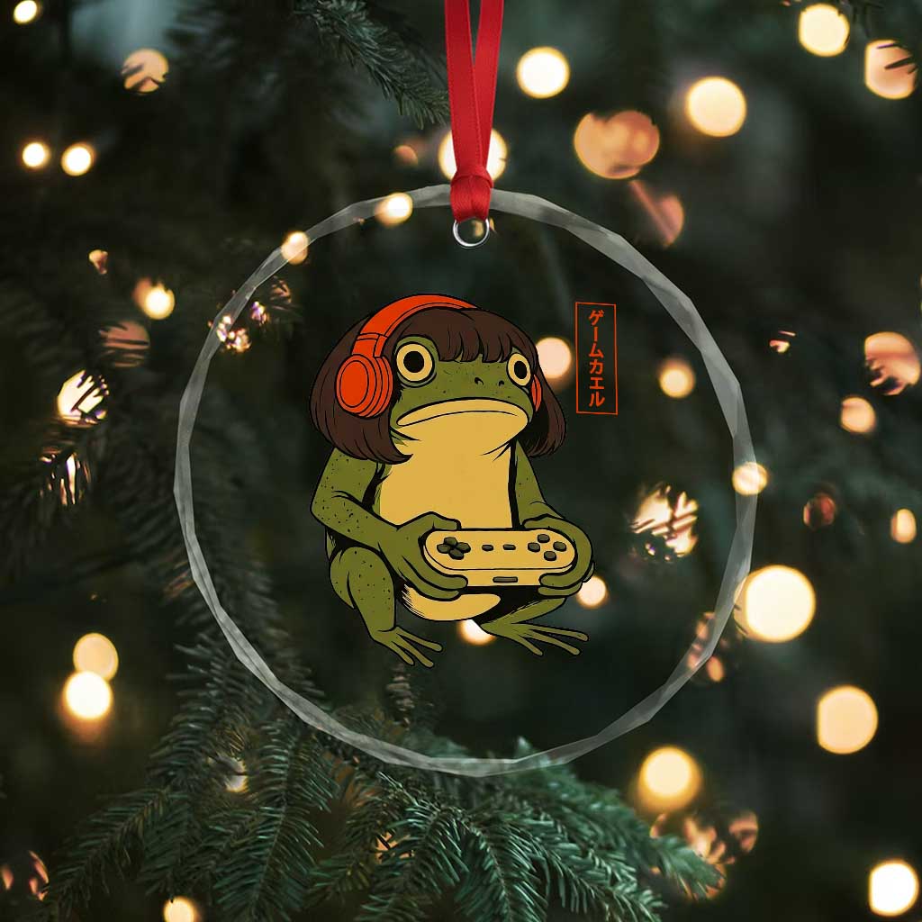 Funny Frog Bob Haircut Gamer Meme Crystal Glass Ornament Game Lover TS12 Print Your Wear