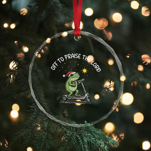 Funny Frog Christian Crystal Glass Ornament Off To Praise The Lord TS14 Print Your Wear