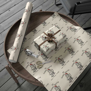 Funny Frog Christmas Wrapping Paper Roll My Tummy Hurts And I Hate Trump TS14 Beige Print Your Wear
