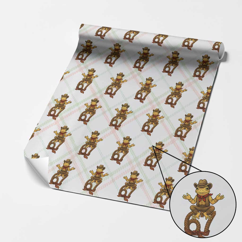 Funny Frog Cowboy Six Seven Meme Wrapping Paper Roll 67 Doot Doot Western Animal Trend Gift TS12 Christmas Plaid Print Your Wear