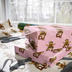 Funny Frog Cowboy Six Seven Meme Wrapping Paper Roll 67 Doot Doot Western Animal Trend Gift TS12 Light Pink Print Your Wear