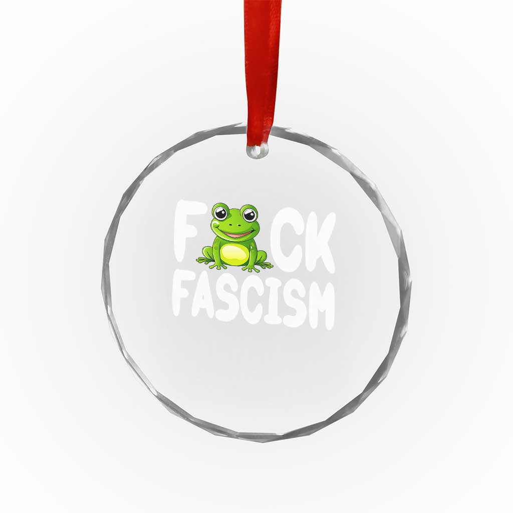 Funny Frog Fck Fascism Crystal Glass Ornament Resist Protest Human Rights TS02 Print Your Wear