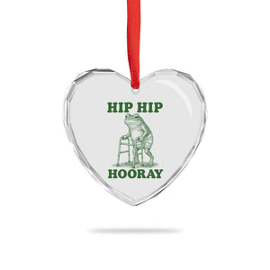 Funny Frog Hip Surgery Recovery Graphic Heart Crystal Glass Ornament Get Well Soon Gifts