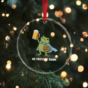 Funny Frog Oktoberfest Bavarian Beer Lover Crystal Glass Ornament We Prost At Dawn
