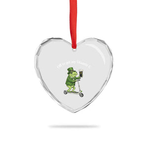 Funny Frog St Patricks Day Meme Heart Crystal Glass Ornament Vitamin G Irish Beer TS14 Print Your Wear