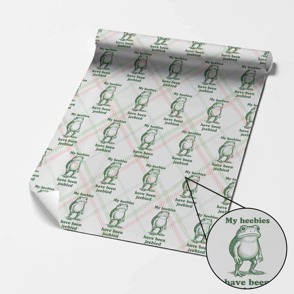 Funny Frog Wrapping Paper Roll My Heebies Have Been Jeebied Weirdcore Meme TS10 Christmas Plaid Print Your Wear