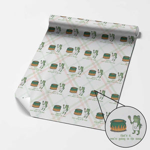 Funny Frog Wrapping Paper Roll Thats It You're Going In The Soup Weird Weirdcore Meme TS10 Christmas Plaid Print Your Wear