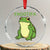 Funny Frogtifa Crystal Glass Ornament Resist Frog Protest Against Fascism - Print Your Wear