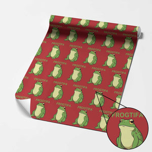 Funny Frogtifa Wrapping Paper Roll Resist Frog Protest Against Fascism TS02 Red Print Your Wear
