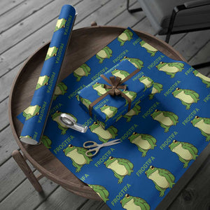Funny Frogtifa Wrapping Paper Roll Resist Frog Protest Against Fascism TS02 Blue Print Your Wear