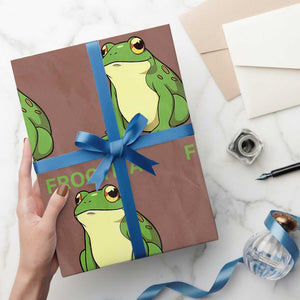 Funny Frogtifa Wrapping Paper Roll Resist Frog Protest Against Fascism TS02 Mocha Print Your Wear