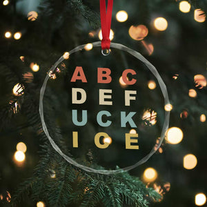 Funny Fuck Ice Protest Resistance Crystal Glass Ornament Political Retro Alphabet Graphic TS11 Print Your Wear