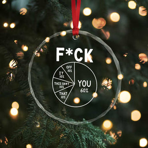 Funny Fuck Profanity Pie Chart You Off It This Shit That Crystal Glass Ornament Sarcastic Anti Social Office Humor