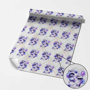Funny Galaxy Space Birthday Wrapping Paper Roll I Was Six Now I Am Seven TS12 Christmas Plaid Print Your Wear