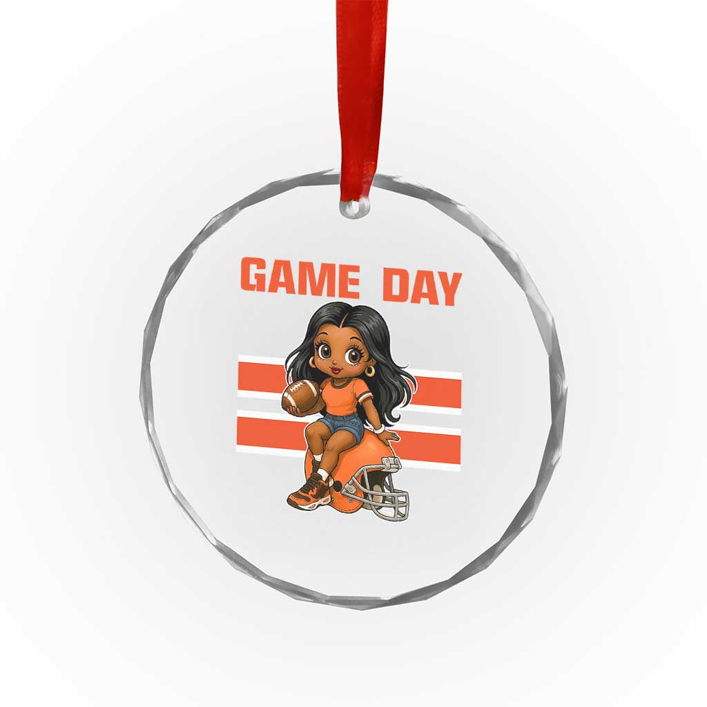 Funny Game Day Cute Girl Crystal Glass Ornament Midwest Football Player Gift TS12 Print Your Wear