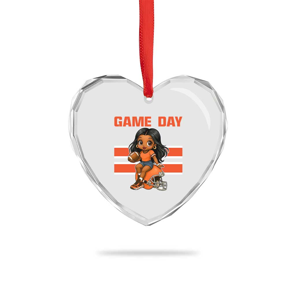 Funny Game Day Cute Girl Heart Crystal Glass Ornament Midwest Football Player Gift TS12 Print Your Wear