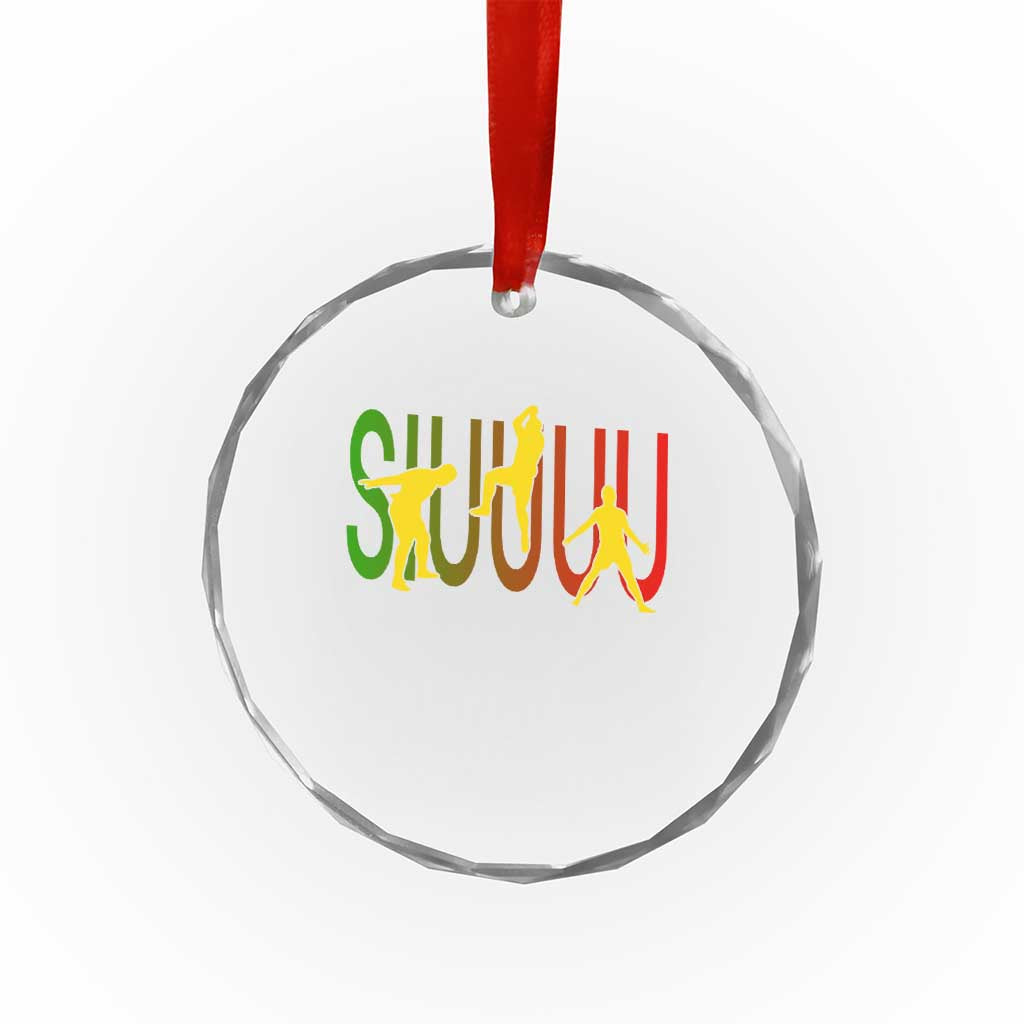 Funny Game Day Soccer Celebration Gift Crystal Glass Ornament Siuuuu TS12 Print Your Wear