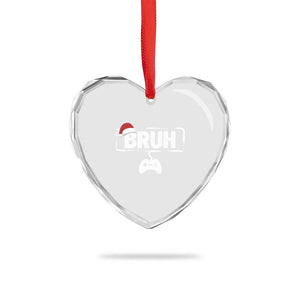 Funny Gaming Christmas Heart Crystal Glass Ornament Gamer Bruh Video Game TS14 Print Your Wear