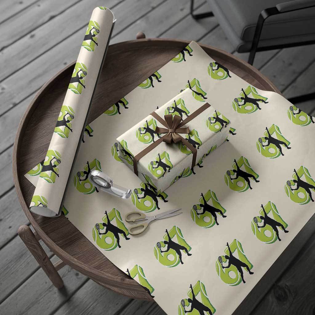 Funny Gen Z Alpha Gift Wrapping Paper Roll Six Seven Meme Tennis Lover TS12 Beige Print Your Wear