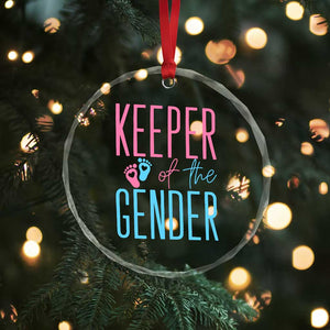 Funny Gender Reveal Party Crystal Glass Ornament Keeper Of The Gender TS12 Print Your Wear