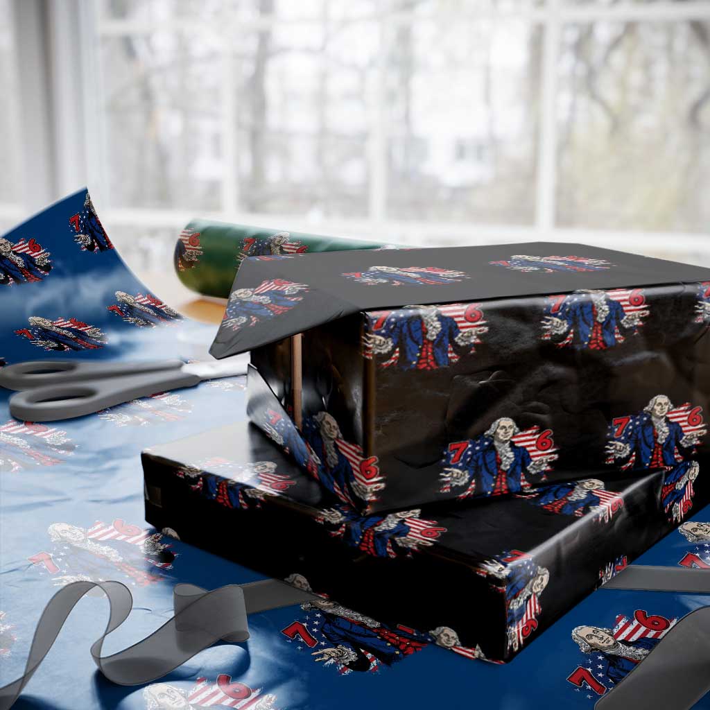 Funny George Washington 67 Wrapping Paper Roll Six Seven Meme Gen Alpha Slang TS11 Black Print Your Wear