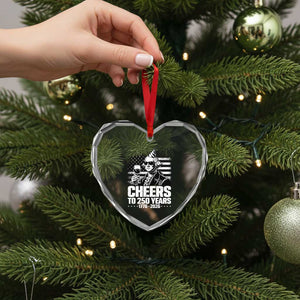 Funny George Washington Cheers To 250 Years Heart Crystal Glass Ornament TS12 Print Your Wear
