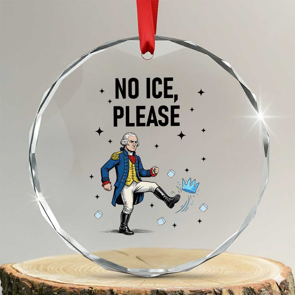 Funny George Washington Crystal Glass Ornament No Ice Please TS12 Transparent Glass 3'' Circle Print Your Wear