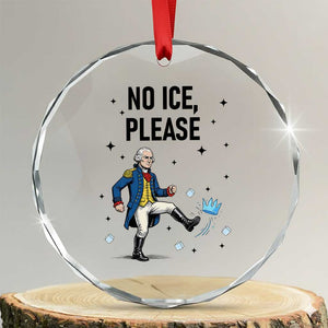 Funny George Washington Crystal Glass Ornament No Ice Please TS12 Transparent Glass 3'' Circle Print Your Wear