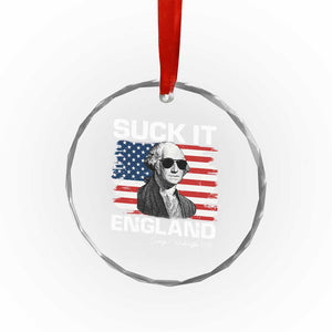 Funny George Washington Crystal Glass Ornament Suck It England Bold Patriotic 4th of July 1776 TS02 Print Your Wear
