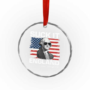 Funny George Washington Crystal Glass Ornament Suck It England Bold Patriotic 4th of July 1776 TS02 Print Your Wear
