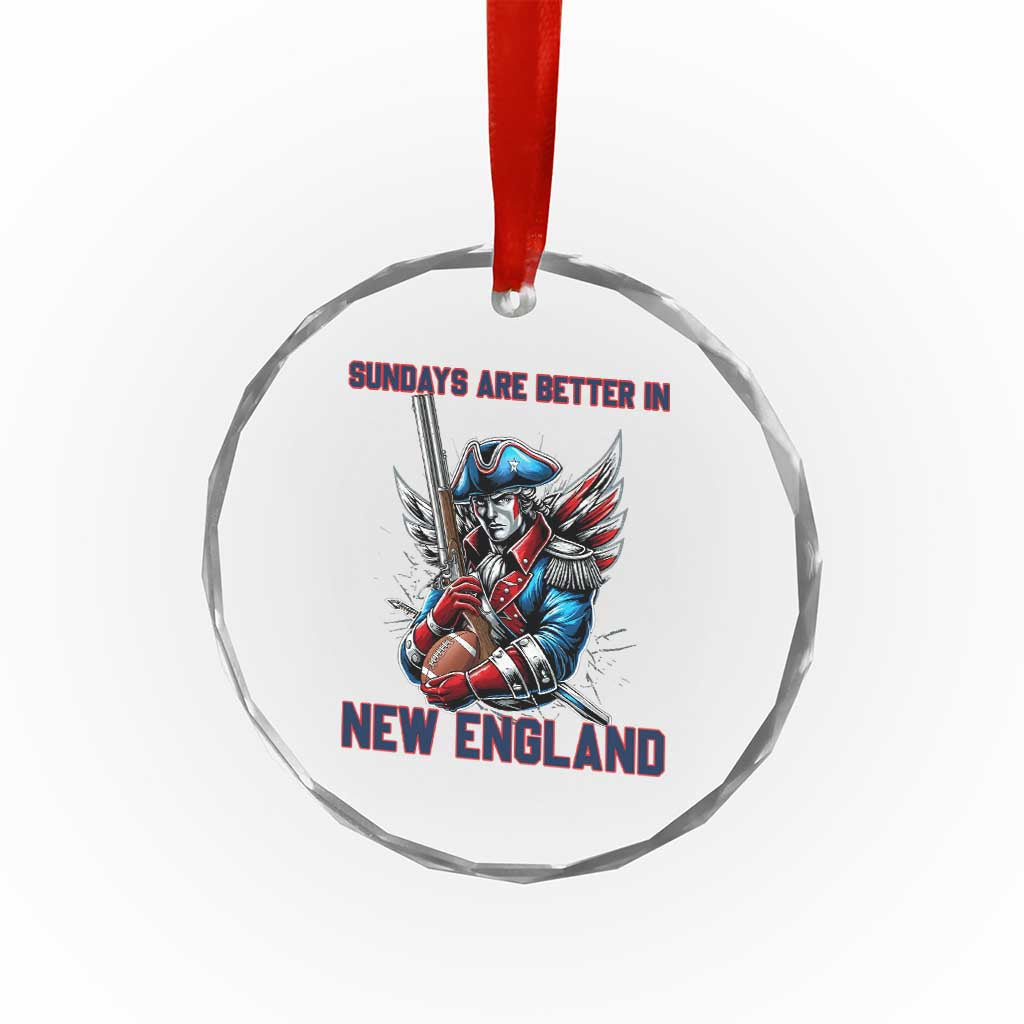 Funny George Washington Football Lover Gift Crystal Glass Ornament Sundays Are Better In New England TS12 Print Your Wear