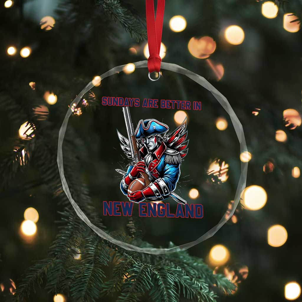 Funny George Washington Football Lover Gift Crystal Glass Ornament Sundays Are Better In New England TS12 Print Your Wear