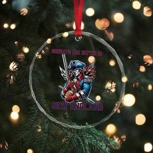 Funny George Washington Football Lover Gift Crystal Glass Ornament Sundays Are Better In New England TS12 Print Your Wear