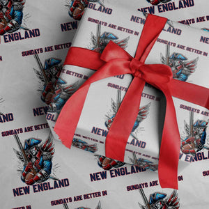 Funny George Washington Football Lover Gift Wrapping Paper Roll Sundays Are Better In New England TS12 White Print Your Wear