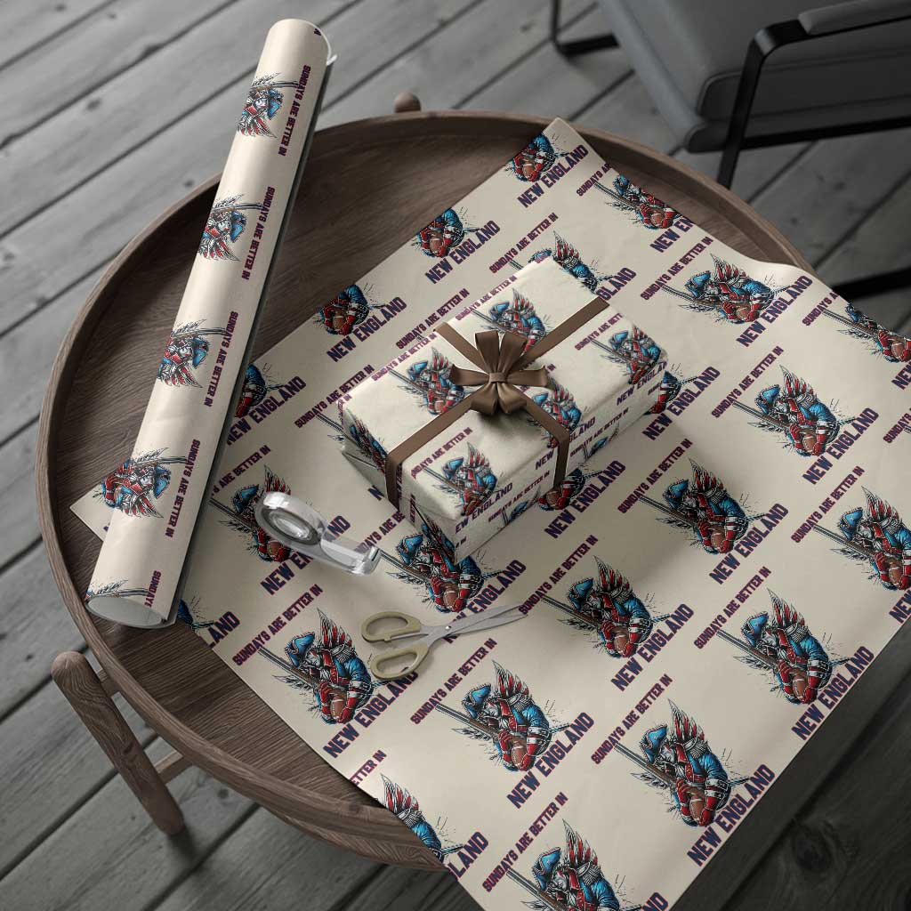 Funny George Washington Football Lover Gift Wrapping Paper Roll Sundays Are Better In New England TS12 Beige Print Your Wear