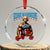 Funny George Washington Gym Crystal Glass Ornament Muscular Flex Workout 4th of July TS10 Transparent Glass 3'' Circle Print Your Wear