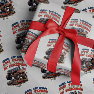 Funny George Washington Monster Truck Wrapping Paper Roll America 250th Anniversary TS12 White Print Your Wear