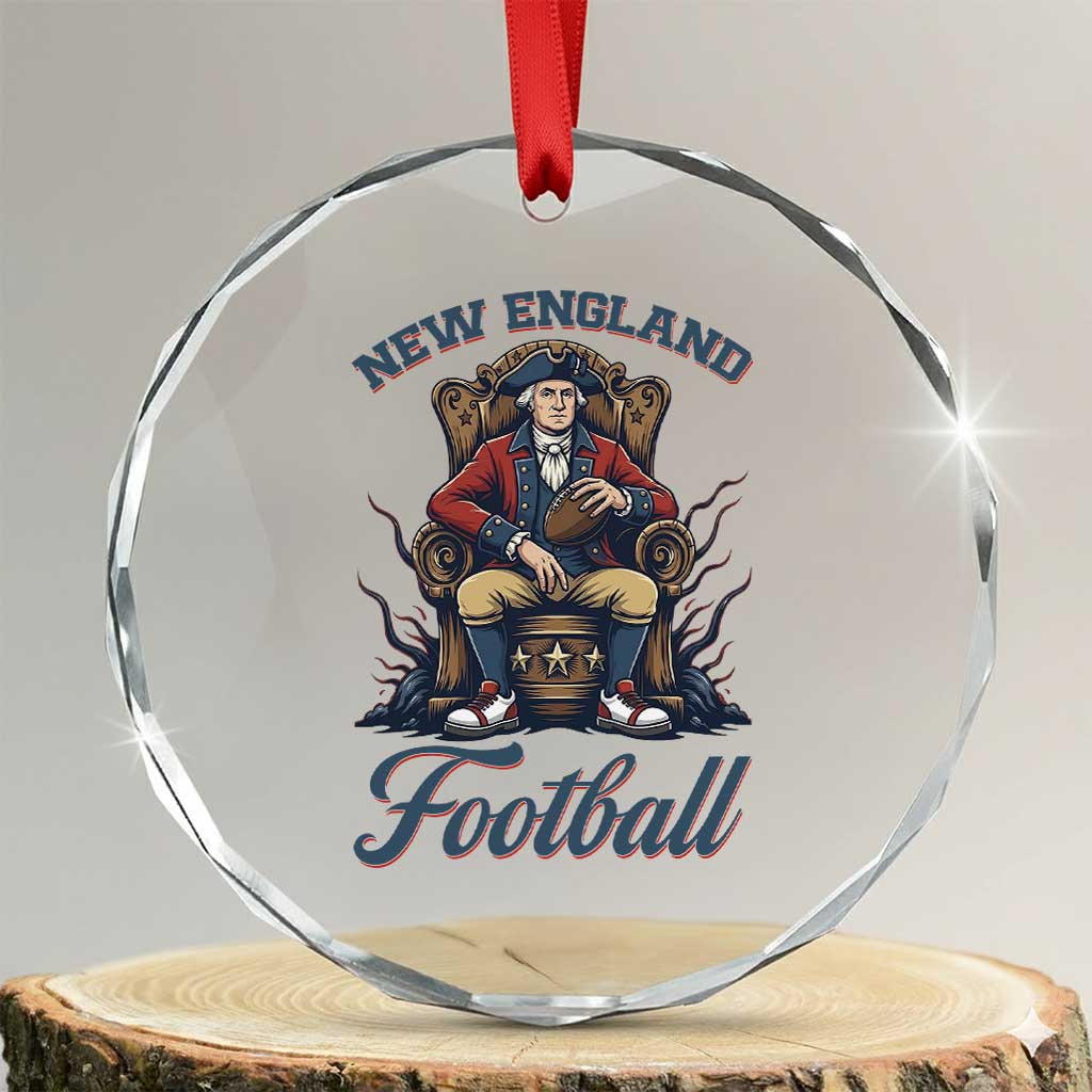 Funny George Washington NE Football Lover Gift Crystal Glass Ornament TS12 Transparent Glass 3'' Circle Print Your Wear