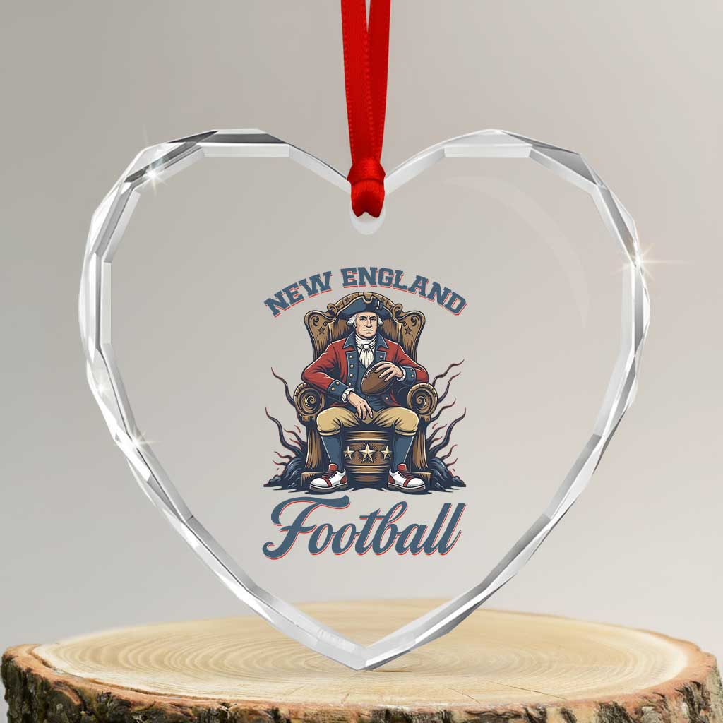 Funny George Washington NE Football Lover Gift Heart Crystal Glass Ornament TS12 Transparent Glass 3'' Heart Print Your Wear