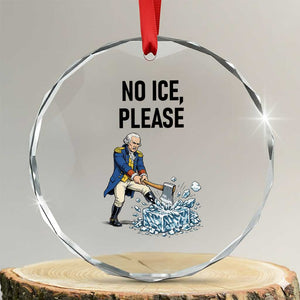 Funny George Washington Political Anti Ice Gift Crystal Glass Ornament TS12 Transparent Glass 3'' Circle Print Your Wear