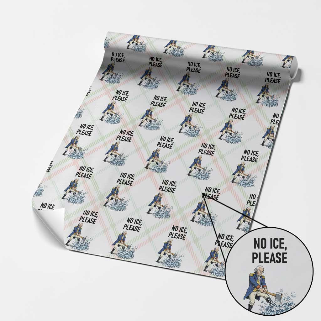 Funny George Washington Political Anti Ice Gift Wrapping Paper Roll TS12 Christmas Plaid Print Your Wear