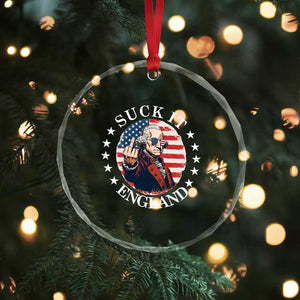 Funny George Washington Revolutionary War Crystal Glass Ornament Suck It England TS12 Print Your Wear