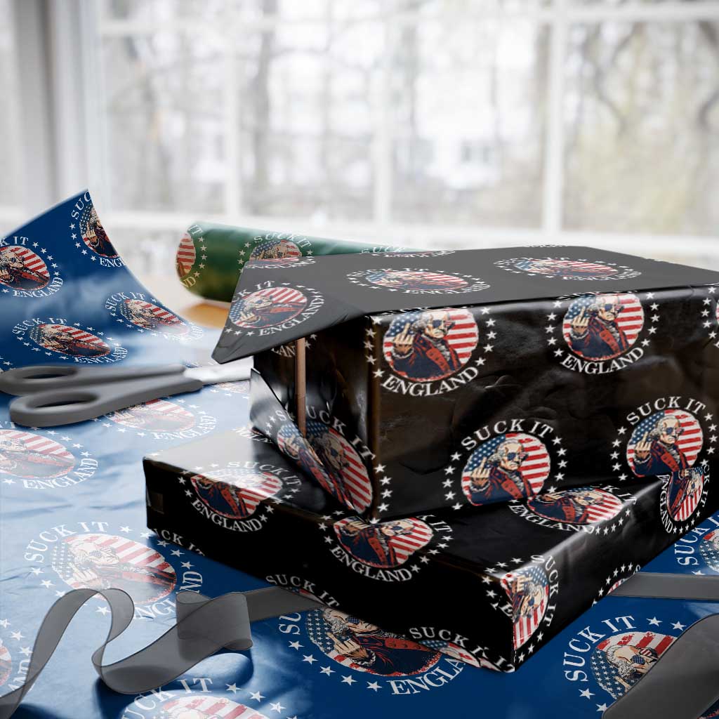 Funny George Washington Revolutionary War Wrapping Paper Roll Suck It England